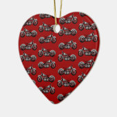 Vintages Fahrradmuster Keramikornament (Links)