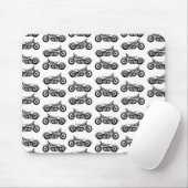 Vintages Fahrradmuster Mousepad (Mit Mouse)