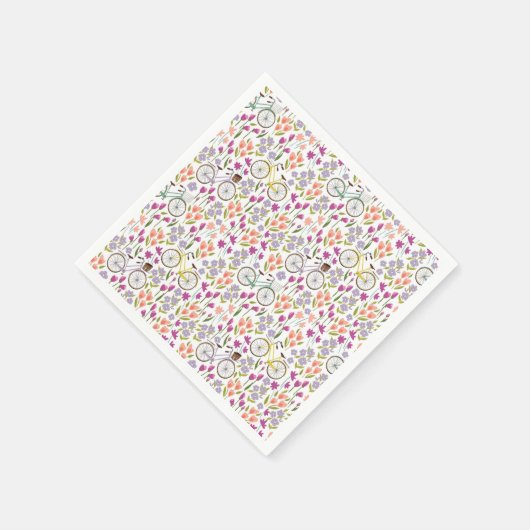 Vintages Fahrradmuster Serviette (Ecke)