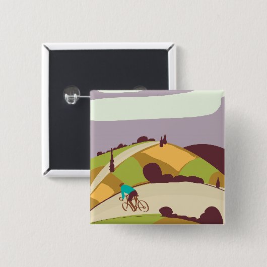 Vintages Fahrradposter Button (Vorne & Hinten)