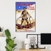 Vintages Fahrradposter - Dunlop Fahrradreifen Poster (Heimbüro)