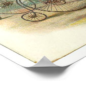 Vintages Fahrradposter, Pennyfarthing Rooster Poster (Ecke)
