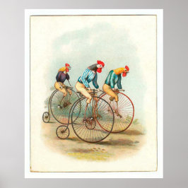 Vintages Fahrradposter, Pennyfarthing Rooster Poster