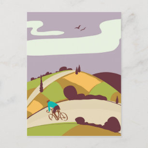 Vintages Fahrradposter Postkarte
