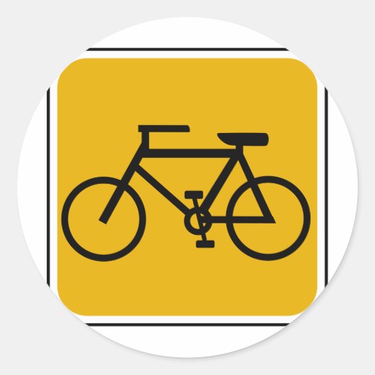 Vintages Fahrradschild Runder Aufkleber (Vorderseite)