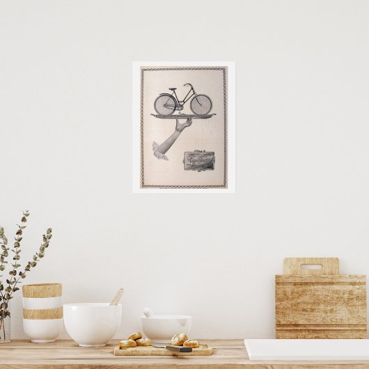Vintages Fahrradwerbung Poster (Küche)