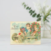 Vintages Fahrzeug Valentine Postkarte (Stehend Vorderseite)