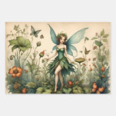 Vintages Fairy Floral Butterfly Design Geschenkpapier Set (Vorderseite 3)