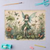 Vintages Fairy Floral Butterfly Design Seidenpapier (Basteln)