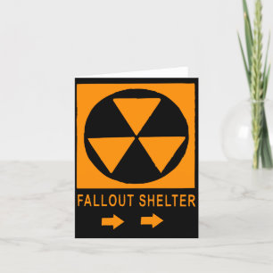 Vintages Fallout-Schutzschild Dankeskarte