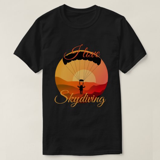 Vintages Fallschirmspringen T-Shirt (Design vorne)