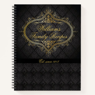 Vintages Familienrezept personalisiert Notizblock