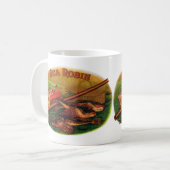Vintages Fanggerät - Zigarren-Siegel Art, Robin Kaffeetasse (Vorderseite Links)