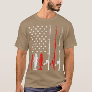 Vintages Fanggeschenk unter amerikanischer Flagge T-Shirt