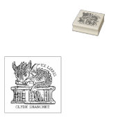 Vintages Fantasy Dragon Buchzeichen Gummistempel (Stempel)