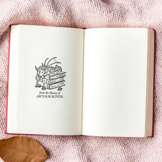 Vintages Fantasy Dragon Buchzeichen Gummistempel