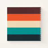 Vintages Farbblockiertes SpiralNotebook Notizblock (Rückseite)