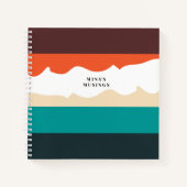 Vintages Farbblockiertes SpiralNotebook Notizblock (Vorderseite)