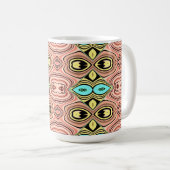 Vintages, farbenfrohes klassisches Design Kaffeetasse (VorderseiteRechts)