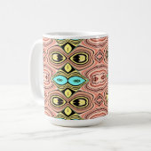 Vintages, farbenfrohes klassisches Design Kaffeetasse (Vorderseite Links)