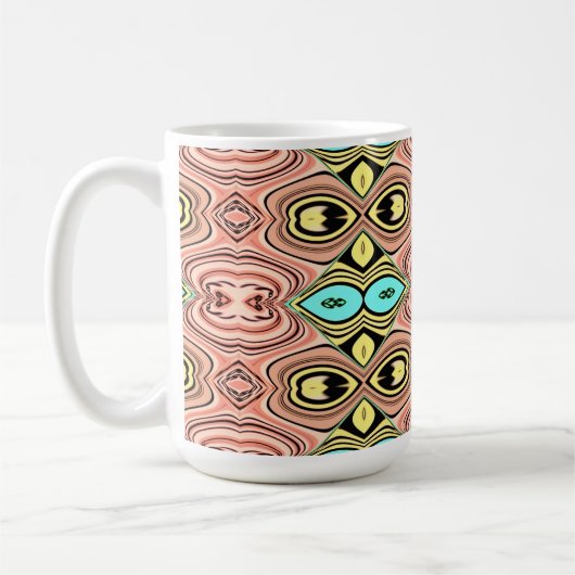 Vintages, farbenfrohes klassisches Design Kaffeetasse (Links)