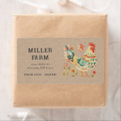 Vintages farbiges Etikett für Hühnereier (Insitu)