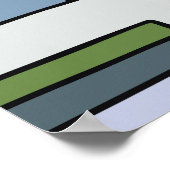 Vintages farbiges, von Hand gezeichnet geometrisch Poster (Ecke)