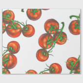 Vintages Farbnahtloses Muster mit frischer Vegetat Geschenkpapier (Flach)