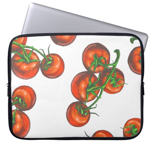 Vintages Farbnahtloses Muster mit frischer Vegetat Laptopschutzhülle (Vorderseite)