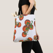 Vintages Farbnahtloses Muster mit frischer Vegetat Tasche (Von Nahem)