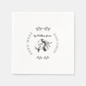 Vintages Farmkäsemonogramm Serviette (Vorderseite)