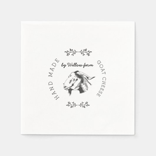 Vintages Farmkäsemonogramm Serviette (Vorderseite)