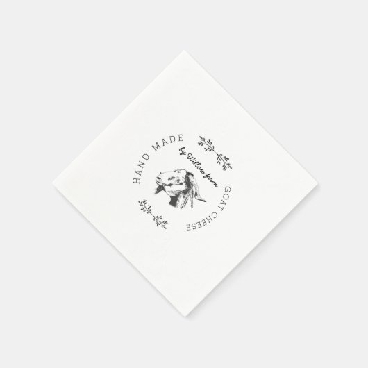 Vintages Farmkäsemonogramm Serviette (Ecke)