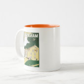 Vintages Farningham England Zweifarbige Tasse (Vorderseite Links)