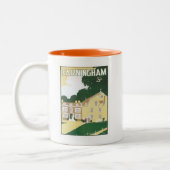 Vintages Farningham England Zweifarbige Tasse (Links)