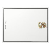 Vintages Fasan Verzweigung mit Zeichnend Bäumen Notizblock (Vorderseite)