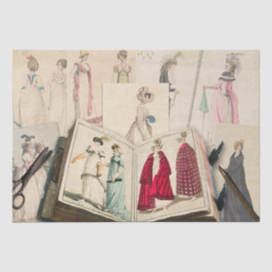 VINTAGES FASHION DECOUPAGE THINNER GEWICHT   SEIDENPAPIER