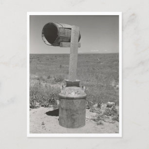 Vintages Fass und Eimer - ländliches Idaho-Postfac Postkarte