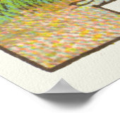 Vintages Faverolles Hühnchen Poster (Ecke)