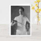 Vintages Fechten Robert-Montgomery! Karte (Gelbe Blume)