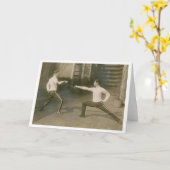 Vintages Fechten Yale-SABRE! Zaun der Karte (Gelbe Blume)