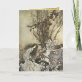 Vintages Feen-Tanzen Karte (Vorderseite)