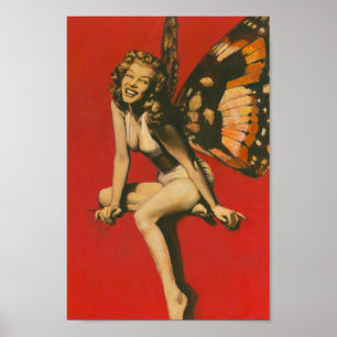 Vintages feenhaftes Plakat