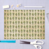 Vintages Feiertags-Baum-Muster Seidenpapier (Handwerk)