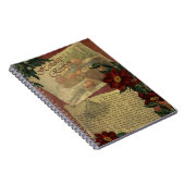 Vintages Feiertags-Rezept-Notizbuch Notizblock (Rechte Seite)