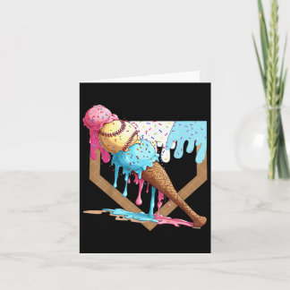 Vintages, feines Baseballeis Creme Tropfsteinhöhle Karte