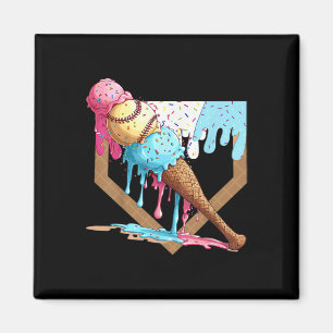 Vintages, feines Baseballeis Creme Tropfsteinhöhle Magnet