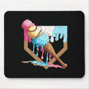 Vintages, feines Baseballeis Creme Tropfsteinhöhle Mousepad