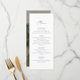 Vintages Feld, inspirierte Hochzeit Menükarte