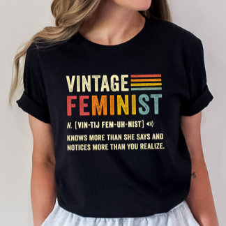 Vintages Feminist Definition T-Shirt, Retro Grunge T-Shirt